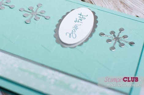 20141012 Stampin Up All is calm DSP Stille Nacht Snowflake Card Thinlits Schneekristall-Karte On Point TIEF Spitze Gesammelte Grüße_