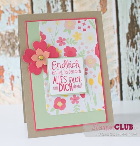 20150329 Stampin Up All Bloom DSP Stack Block Aufgeblüht Really Good Greetings Alles nur Sprüche_