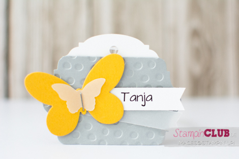 20150430 Stampin Up Namensschild Teamtreffen Demotreffen Thinlits Schmetterlinge Framelits Tafelrunde_-3