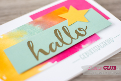 Stampin Up 2016 sale-a-bration Wasserfarben Watercolor Hallo Hello