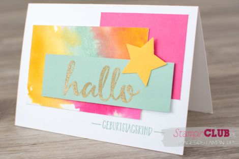 Stampin Up 2016 sale-a-bration Wasserfarben Watercolor Hallo Hello