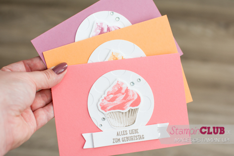 Stampin Up Sweet Cupcake Cupcake Cutouts Cupcake für dich Cupcake-Kreationen Framelits