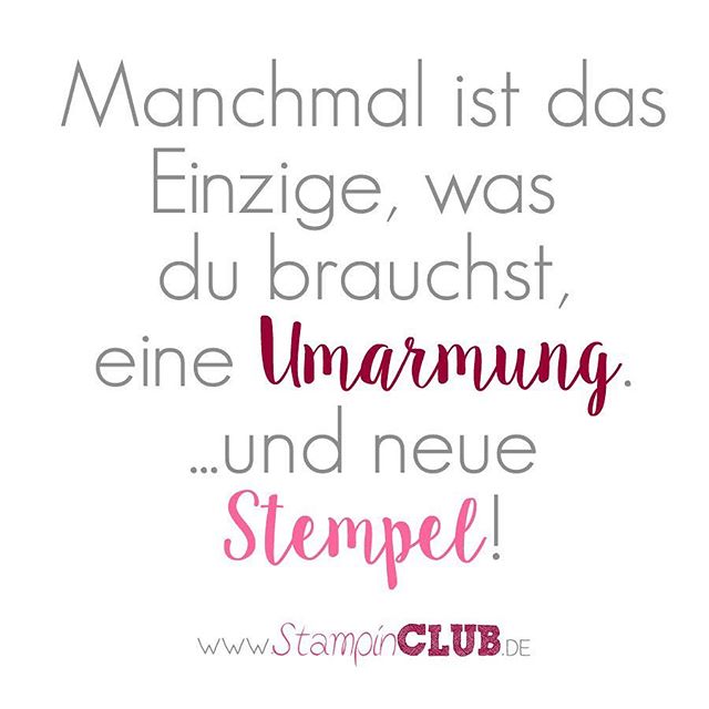 Ich hab heute Umarmungen und Stempel im Sortiment. :) #stempel # stampinup #basteln #selbermacher