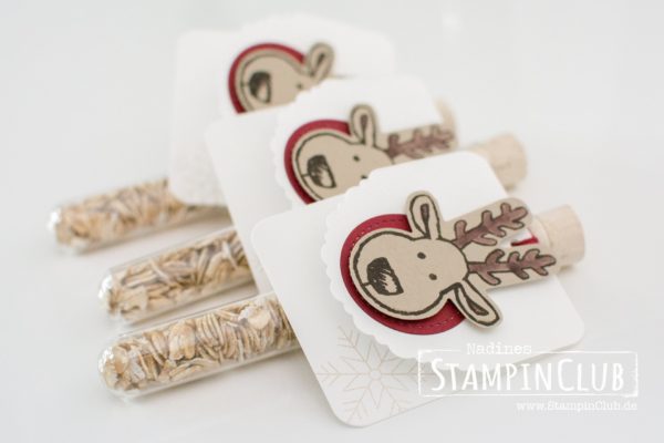 Stampin' Up!, Magisches Rentierfutter, Thinlits Formen einfach aufgehängt, Cherful Tags