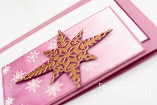 StampinClub, Stampin' Up!, Emboss resist, Weihnachtsstern, Sternenzauber