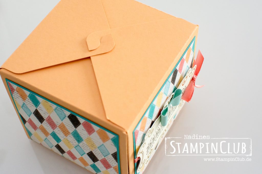 Stampin' Up!, StampinClub, Stanz- und Falzbrett für Geschenkschachteln, Giftbox Punch Board, Designerpapier im Block Cupcakes und Karussells, Kreativ Set Accessoires Cupcakes und Karussels