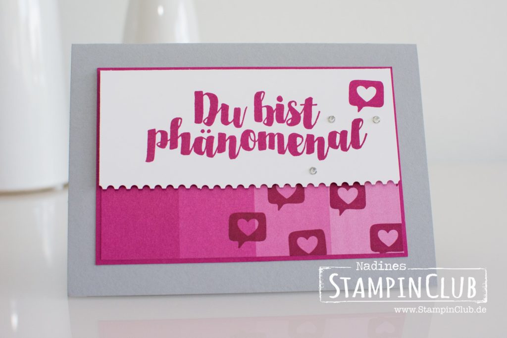 Stampin' Up!, StampinClub, Post mit PS, You're delightful, Designerpapier im Block Farbenspiel, Color Therapy DSP, Stanze Abreißkante, Ticket Tear Border Punch