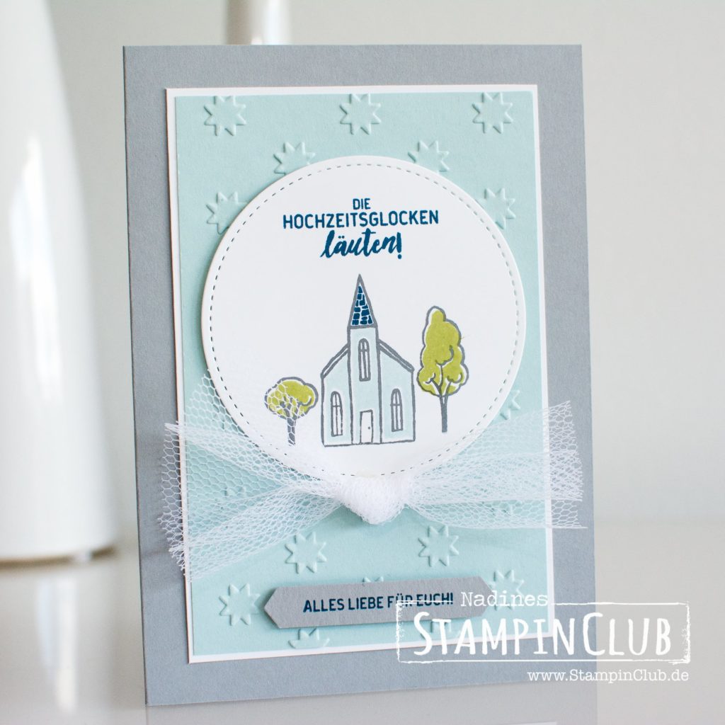 Stampin' Up!, StampinClub, Standt Land Gruß, In the City, Framelits Formen Stickmuster, Stitched Shaped Framelits, Textured Impressions Prägefolder Alle meine Sterne, Oh My Stars Textured Impressions Embossing Folder