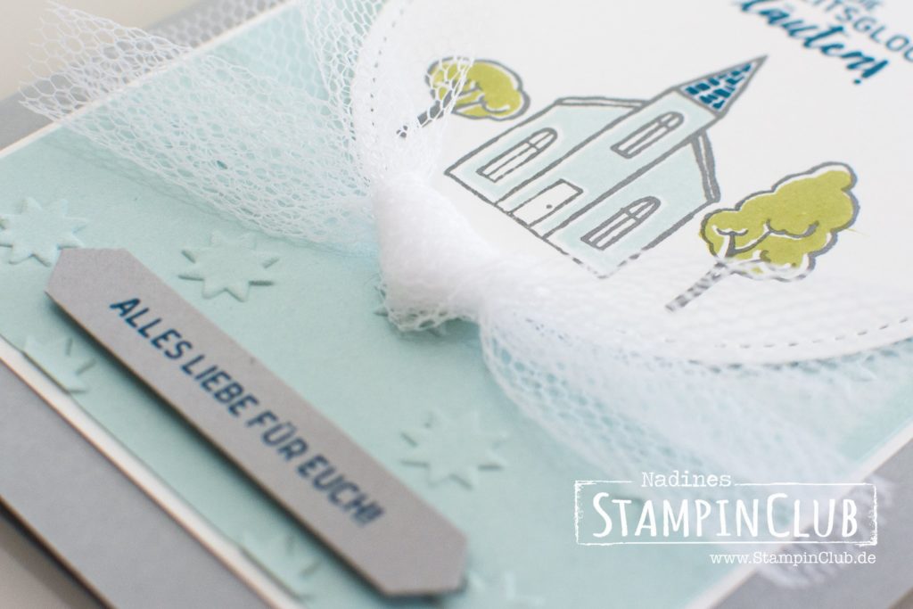 Stampin' Up!, StampinClub, Standt Land Gruß, In the City, Framelits Formen Stickmuster, Stitched Shaped Framelits, Textured Impressions Prägefolder Alle meine Sterne, Oh My Stars Textured Impressions Embossing Folder