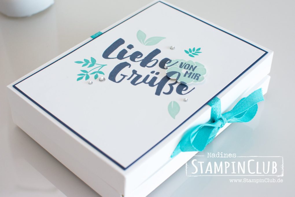 Stampin' Up!, StampinClub, Envelope Punch Board, Grußkarten-Geschenkset, Verpackung, Box, Stationary Box, Ganz liebe Grüße, Lot of Love