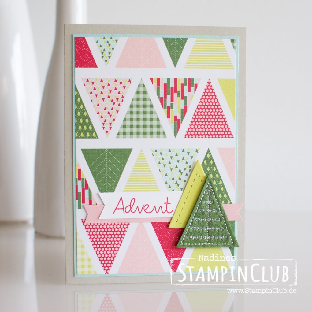 Weihnachtsquilt, Stampin' Up!, StampinClub, Quilted Christmas DSP, Christmas Quilt
