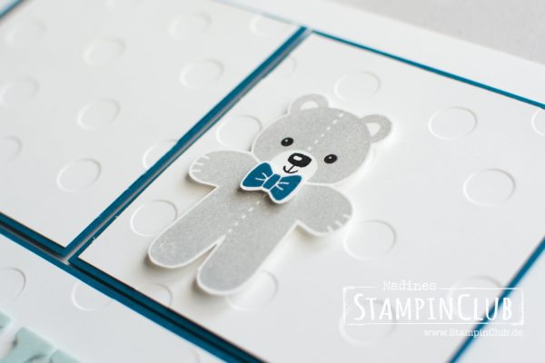 Stampin' Up!, StampinClub, Ribba Rahmen, Geburt, Junge, Swirly Bird, Ausgestochen Weihnachtlich