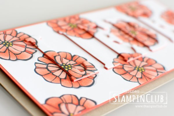 Stampin' Up!, StampinClub, Stampin' Blends, Falling Flowers, Eclipse Technik, Floating Letters