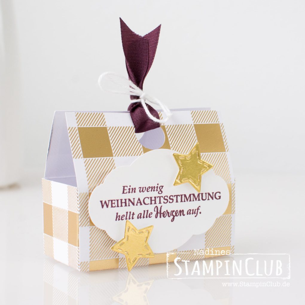 Stampin' Up!, StampinClub, Goodies, Weihnachtsstimmung, Weihnachtsstern, Star of light, Treatbag, Tüte, Box, Verpackung