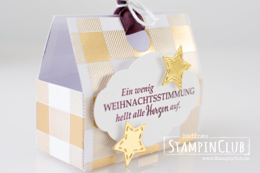Stampin' Up!, StampinClub, Goodies, Weihnachtsstimmung, Weihnachtsstern, Star of light, Treatbag, Tüte, Box, Verpackung