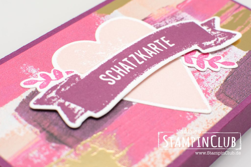 Stampin' Up!, StampinClub, Für Schatz-Karten, Sure Do Love You, Framelits Schachtel voller Liebe, Lots to Love Box Framelits, Besonderes Designerpapier Gemalt mit Liebe, Painted With Love Designer Series Paper