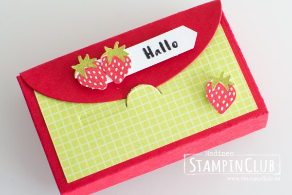 Stampin' Up!, StampinClub, Gute-Laune-Korb, Fruit Basket, Stanzenpaket Freche Früchtchen, Itty Bitty Fruit Punch Pack, DP Tuttifrutti, Tutti-frutti DSP, Framelits Formen Schachtel voller Liebe, Lots to Love Box Framelits