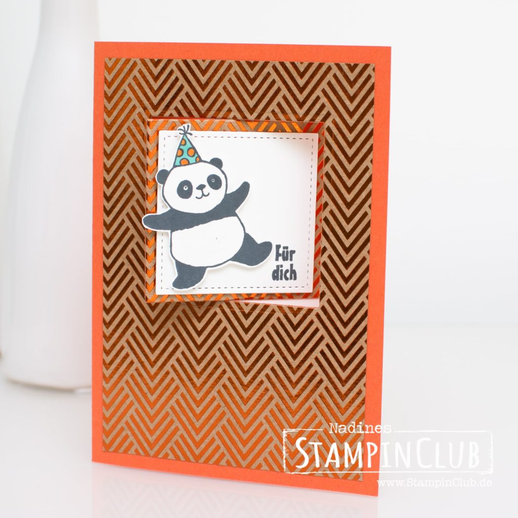 Stampin' Up, StampinClub, Party-Pandas, Sale-A-Bration, Flip-Flop-Karte