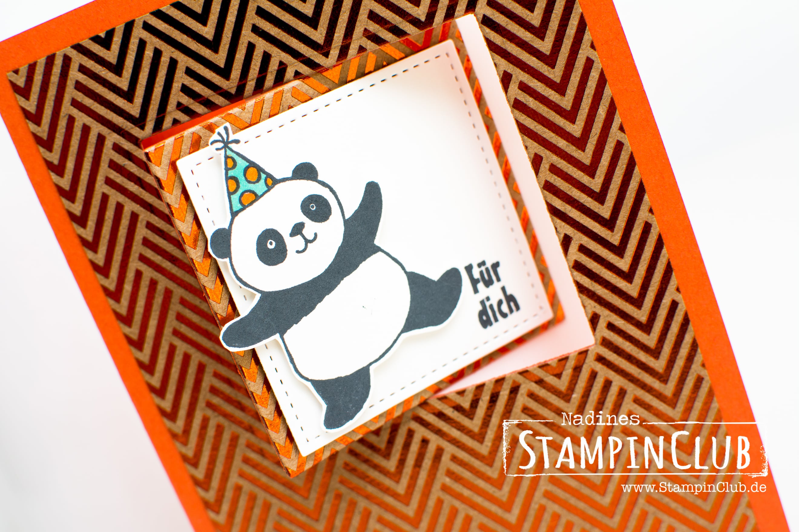 Flip-Flop-Karte Party-Pandas • StampinClub - Stampin' Up! Ideen