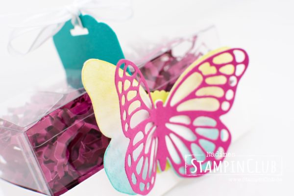 Stampin' Up!, Mini-Geschenkschachteln, Verpackung, Schmetterling, Stanze Gewellter Anhänger