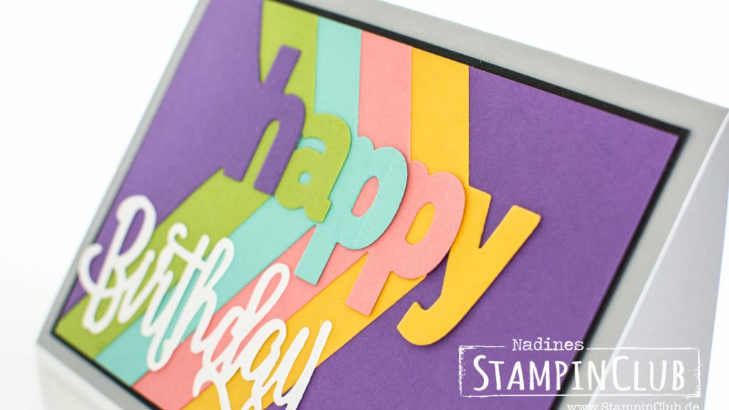 Stampin' Up!, StampinClub, Lagenweise Buchstaben, Layering Alphabet, Happy Birthday