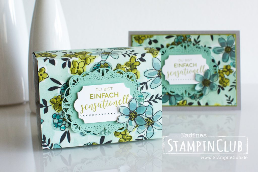Stampin' Up!, StampinClub, Geteilte Leidenschaft, Share What You Love, Bestickte Grüße, Stitched all around, Bestickte Etikette, Stitched Labels