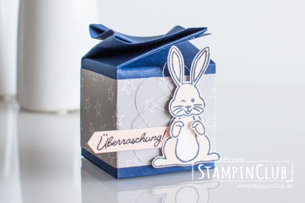 Stampin' Up!, StampinClub, Hasengrüße, Best Bunny, Elementstanze Häschen, Bunny Builder Punch, DP Sternenhimmel, Twinkle Twinkle DSP