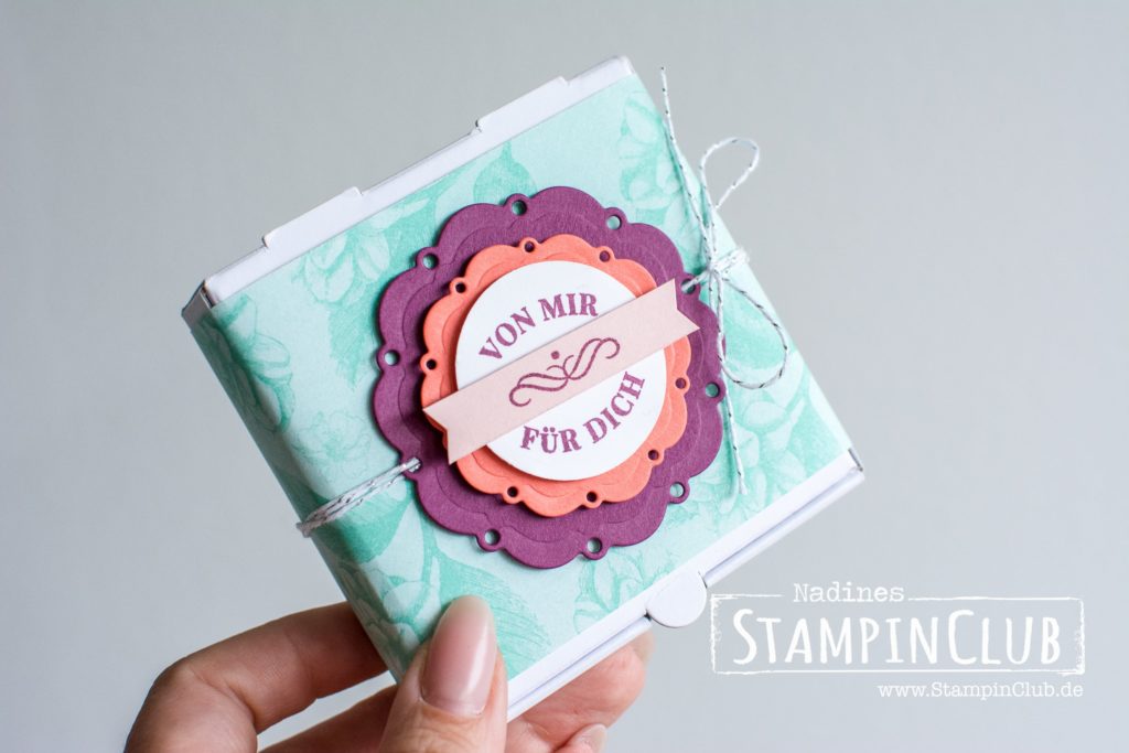 Stampin' Up!, StampinClub, Teestube DP, Tea room SDSP, Teezeit, Time for Tea, Framelits Teepause, Spot of Tea Framelits, Mini-Pizzaschachteln