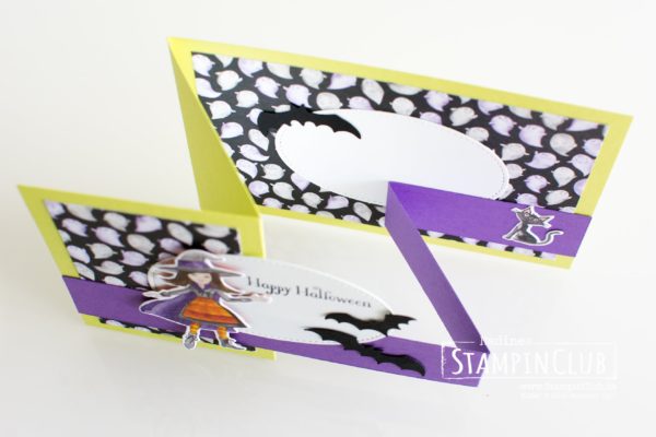 Stampin' Up!, StampinClub, DP Wie verhext, Toil & Truble DSP, Stanze Fledermäuse, Spooky Bats Punch, Cauldron Bubble, Halloween