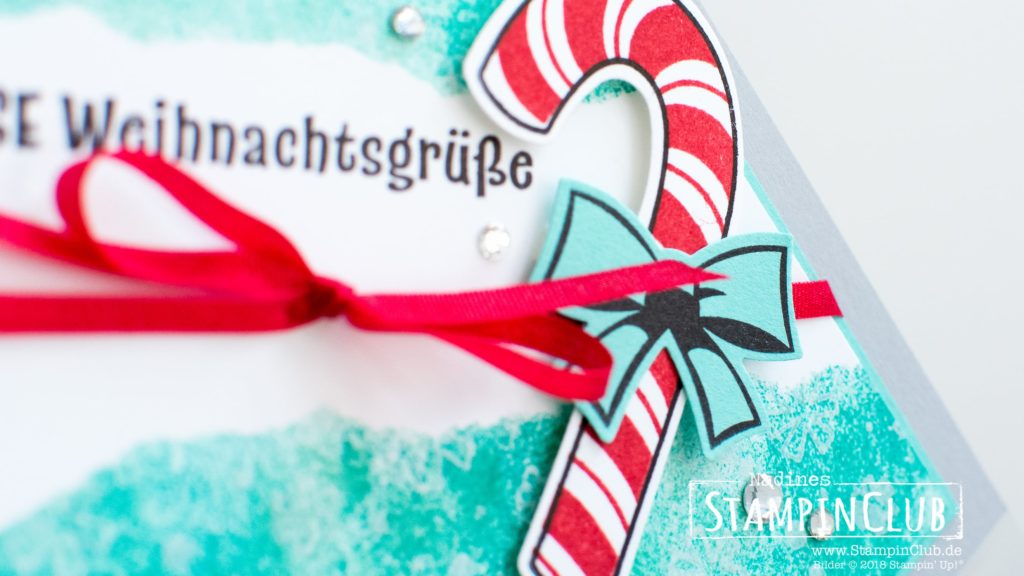 Stampin' Up!, StampinClub, Faux Torn Edge Technik, Zuckersüße Weihachten, Candy Cane Season