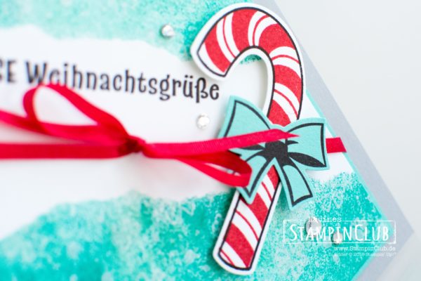 Stampin' Up!, StampinClub, Faux Torn Edge Technik, Zuckersüße Weihachten, Candy Cane Season