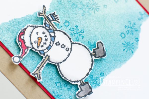 Stampin' Up!, StampinClub, Faux Torn Edge Technique, Spirited Snowman