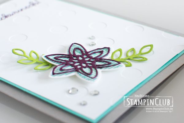 Stampin' Up!, StampinClub, Glück per Post, Happiness Surrounds, Thinlits Formen Schneegestöber, Snowfall Thinlits Dies