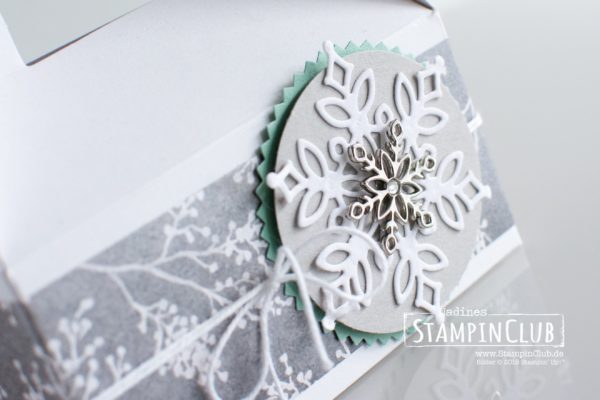 Stampin' Up!, StampinClub, Thinlits Formen Schneegestöber, Snowfall Thinlits Dies, Winterblüten DSP