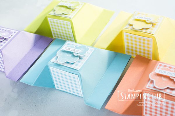 Stampin' Up!, Bon Bon Verpackung, selbstschließend, Geschickt Gestickt, Needle & thread, Framelits Formen Stickereien, Needlepoint Elements Framelits Dies