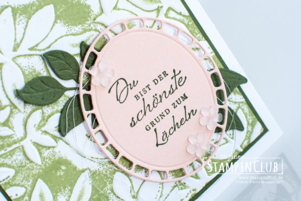 Stampin' Up!, StampinClub, Grund zum Lächeln, Stamping with Embossing Folder