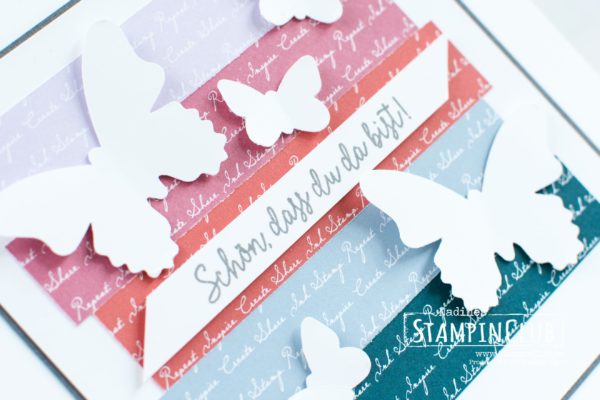 Stampin' Up!, StampinClub, Designerpapier In Color 2019-2021, 2019-2021 In Color DSP, Schmetterlingsglück, Stanze Schmetterlingsduett