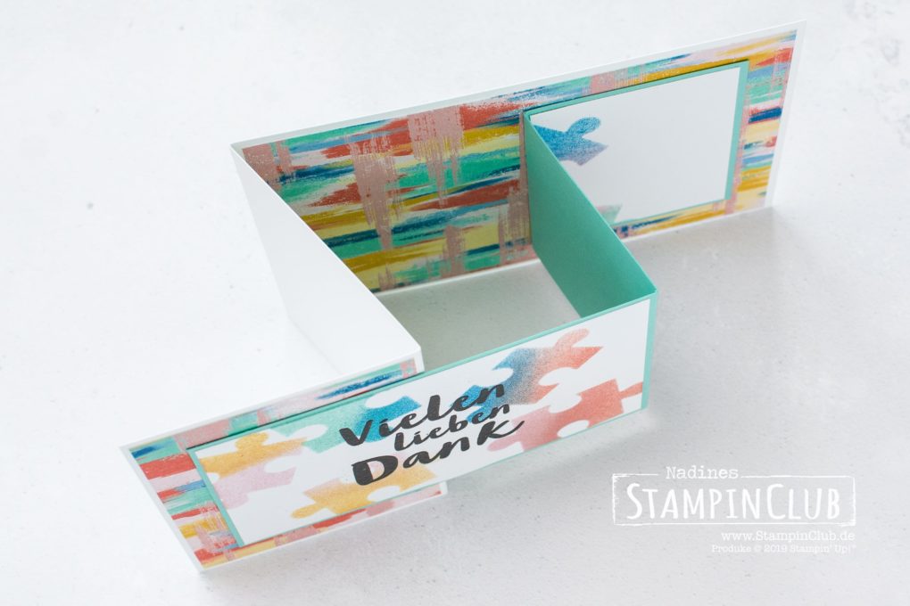 Stampin' Up!, StampinClub, Designerpapier L(i)ebe deine Kunst, Follow Your Art DSP, Vielen Dank, Puzzleteile