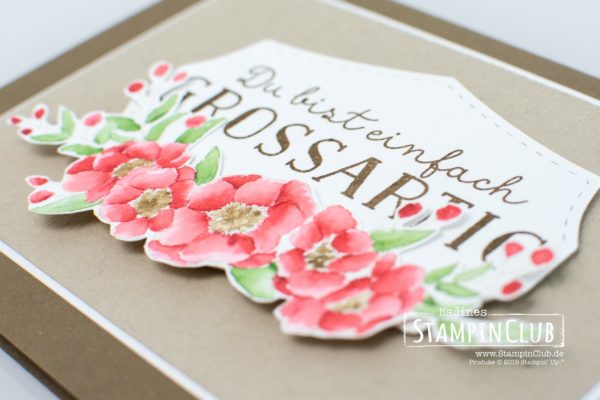 Stampin' Up!, StampinClub, No Line Watercoloring, Strauß lieber Wünsche, Bloom & Grow