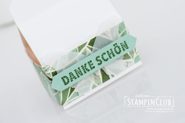 Stampin' Up!, StampinClub, Besonderes Designerpapier Märchenhaftes Mosaik, Mosaic Moos Speciality Designer Series Paper, Glücksmomente, Memorable Mosaic, Stanze Klassisches Etikett, Stanze Schmetterlingsduett, Stanze Bezaubernder Anhänger
