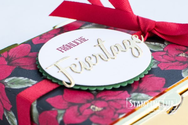 Stampin' Up!, StampinClub, Mini-Pizzaschachteln in Gold, Gold Mini Pizza Boxes, Jahr voller Grüße, A wish for everything, Stanzformen Wunschworte, Word Wishes Dies