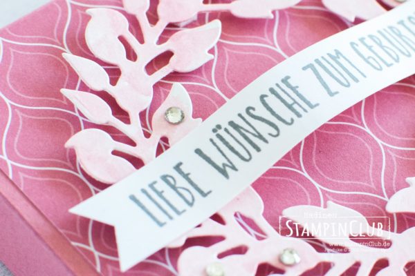 Stampin' Up!, StampinClub, Anleitung - Ritter-Sport Verpackung, Stanzformen Grüner Kranz, All around Wreath Dies, Alle meine Geburtstagsgrüße