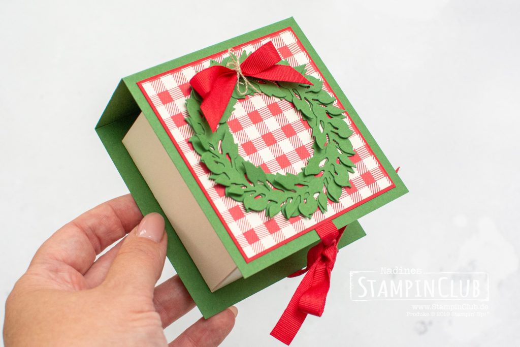 Stampin' Up!, StampinClub, Designerpapier Landhausweihnacht, Toile Tidings DSP, Stanzformen Grüner Kranz