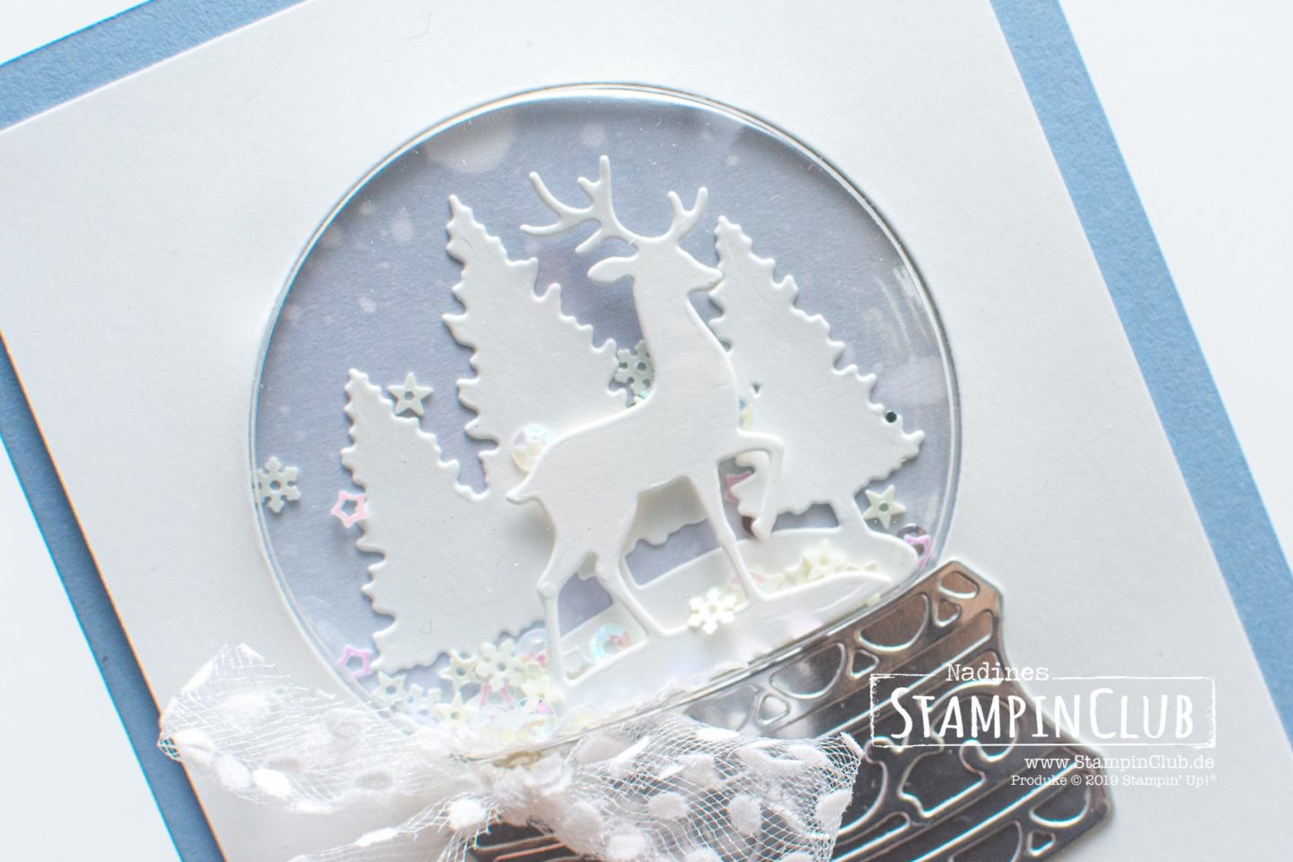 Schüttelkarte - Stanzformen Schneekugel • StampinClub - Stampin‘ Up