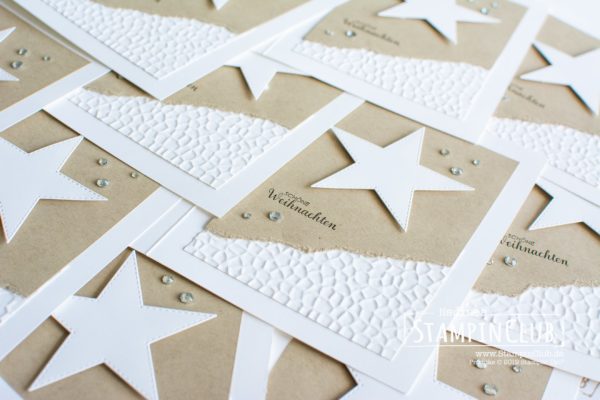 Stampin' Up!, StampinClub, 3D Prägeform Hammerschlag, Weihnachtsmix, Stanzformen bestickte Sterne