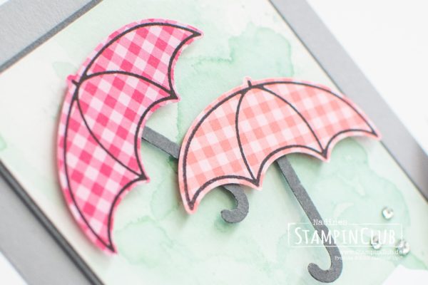 Stampin' Up!, StampinClub, Elementstanze Regenschirm, Umbrella Builder Punch, Glücksregen, Under my Umbrella, Stanze Zeitloses Etikett