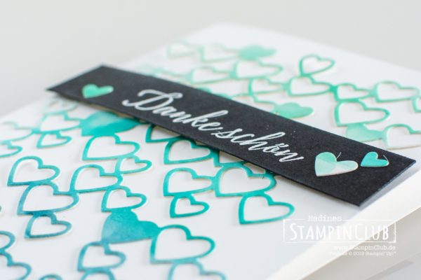 Stampin' Up!, StampinClub, Stanzform Herzregen, Detailed Hearts Dies, Tropenflair
