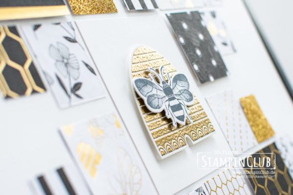 Stampin' Up!, StampinClub, Home Decor, Deko, Honey Bee, Besonderes Designerpapier Bienengold, Golden Honey Speciality DSP