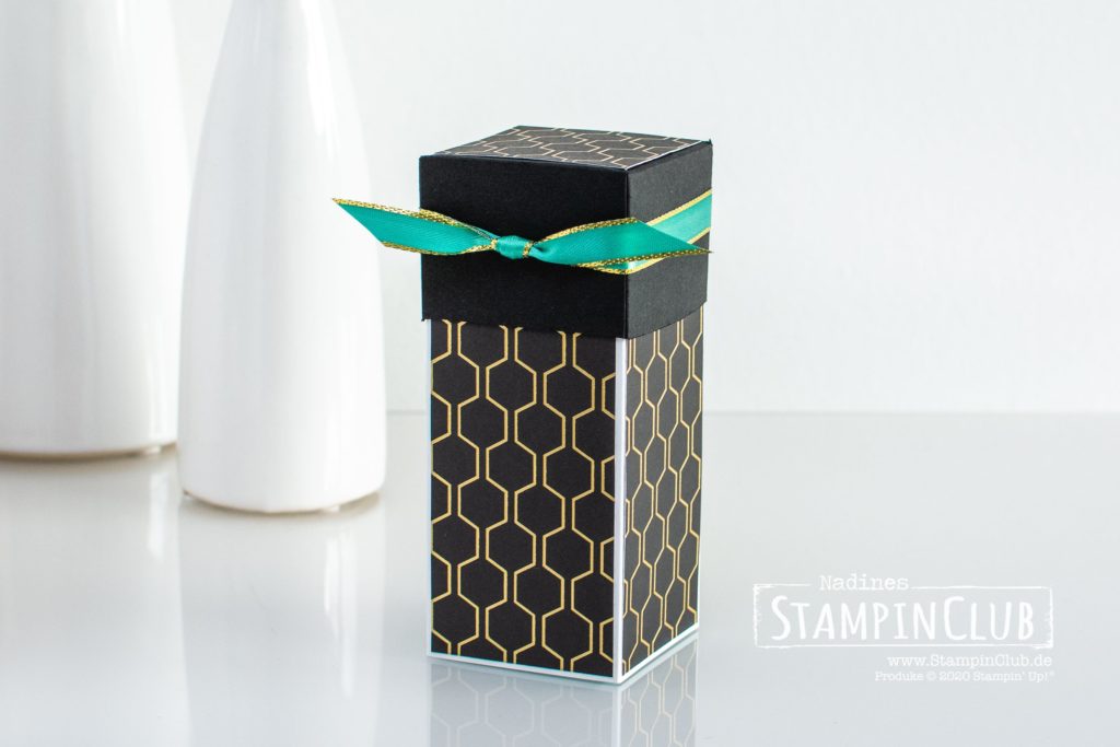 Stampin' Up!, StampinClub, 3er Stepper Box, Verpackung, Anleitung, Besonderes Designerpapier Bienengold, Golden Honey Speciality DSP