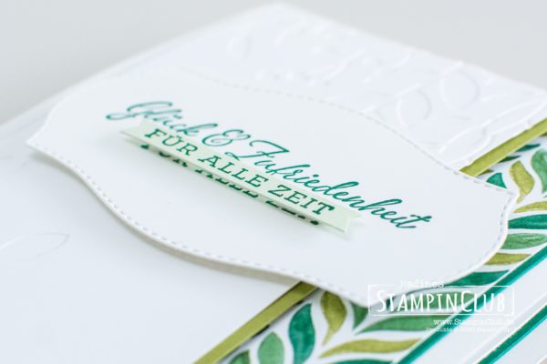 Stampin' Up!, StampinClub, Für alle Zeit, Forever Fern, Prägeformen Blattgrün, Greenery Embossing Folder, Designerpapier Ewiges Grün, Forevery Greenery DSP, Stanzformen Etiketten mit Stil, Tasteful Labels Dies